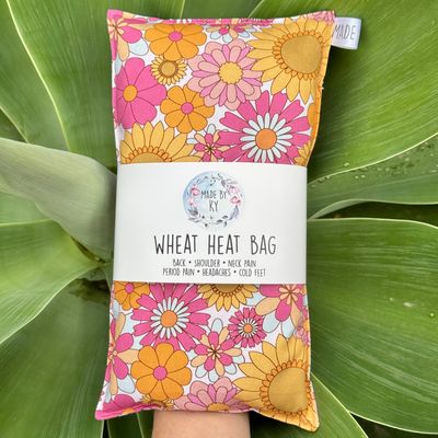 Retro Flower Garden - Wheat Heat Bag - Regular Size