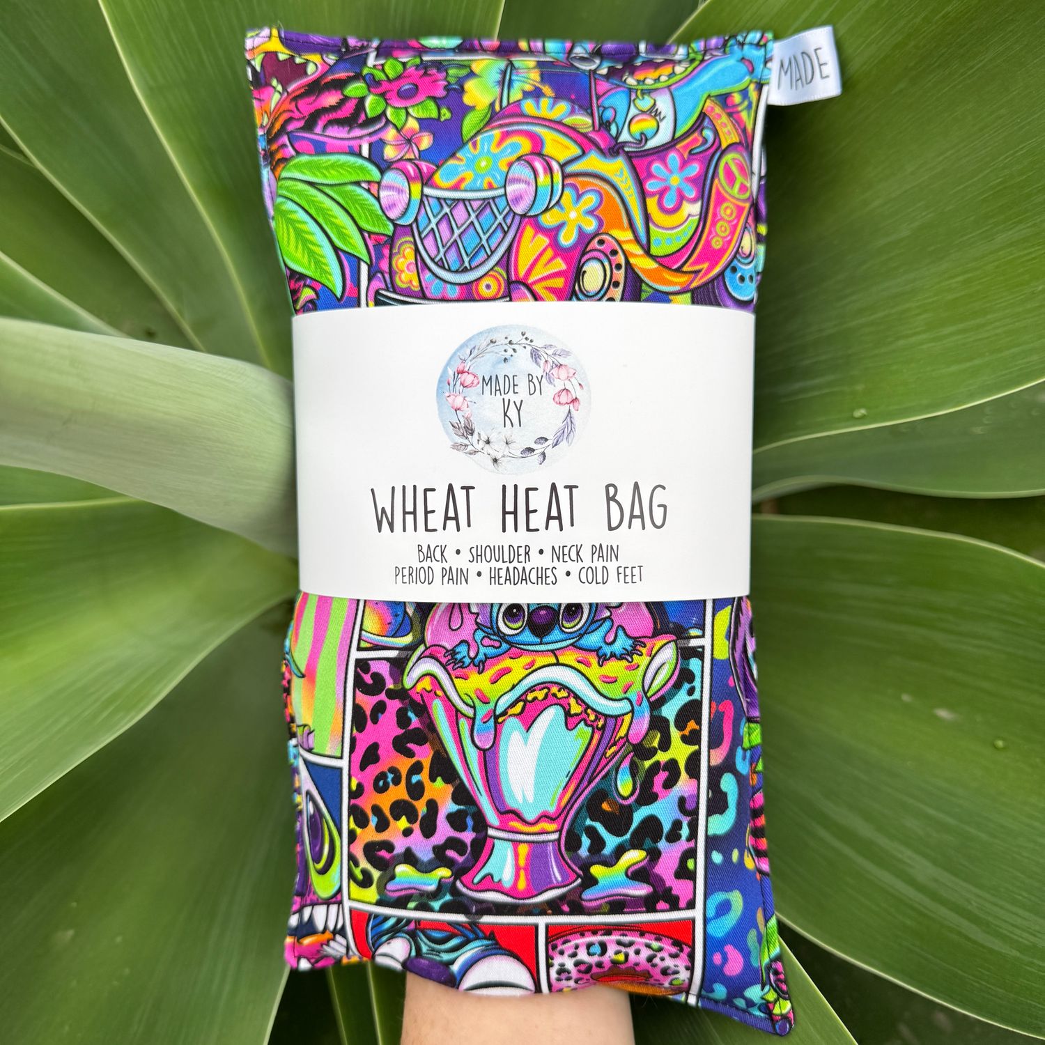 Technicolor Blue Alien - Wheat Heat Bag - Regular Size