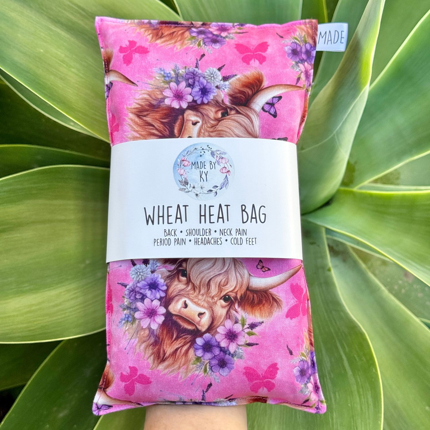 Highland Cows Hot Pink - Wheat Heat Bag - Regular Size