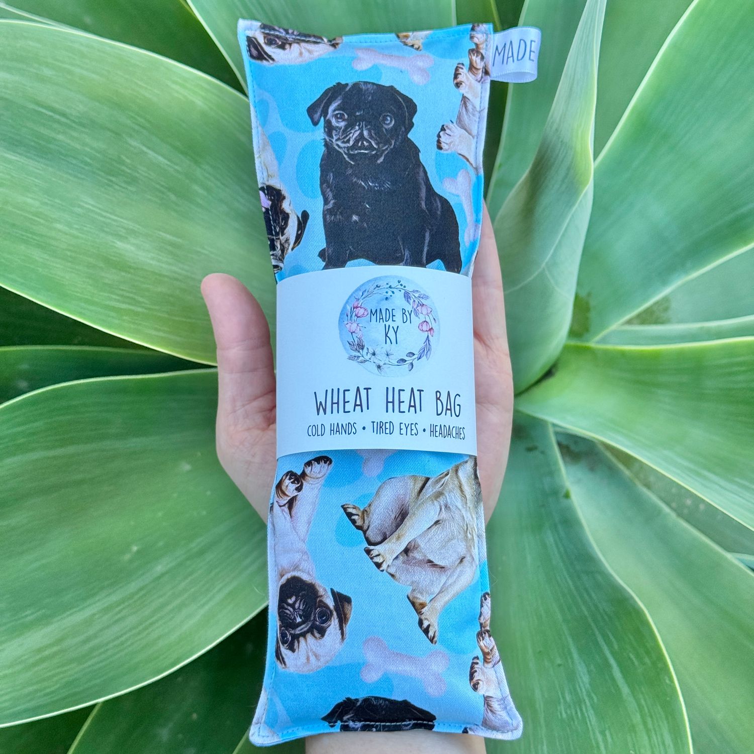 Pugs Blue - Wheat Heat Bag - Mini Size