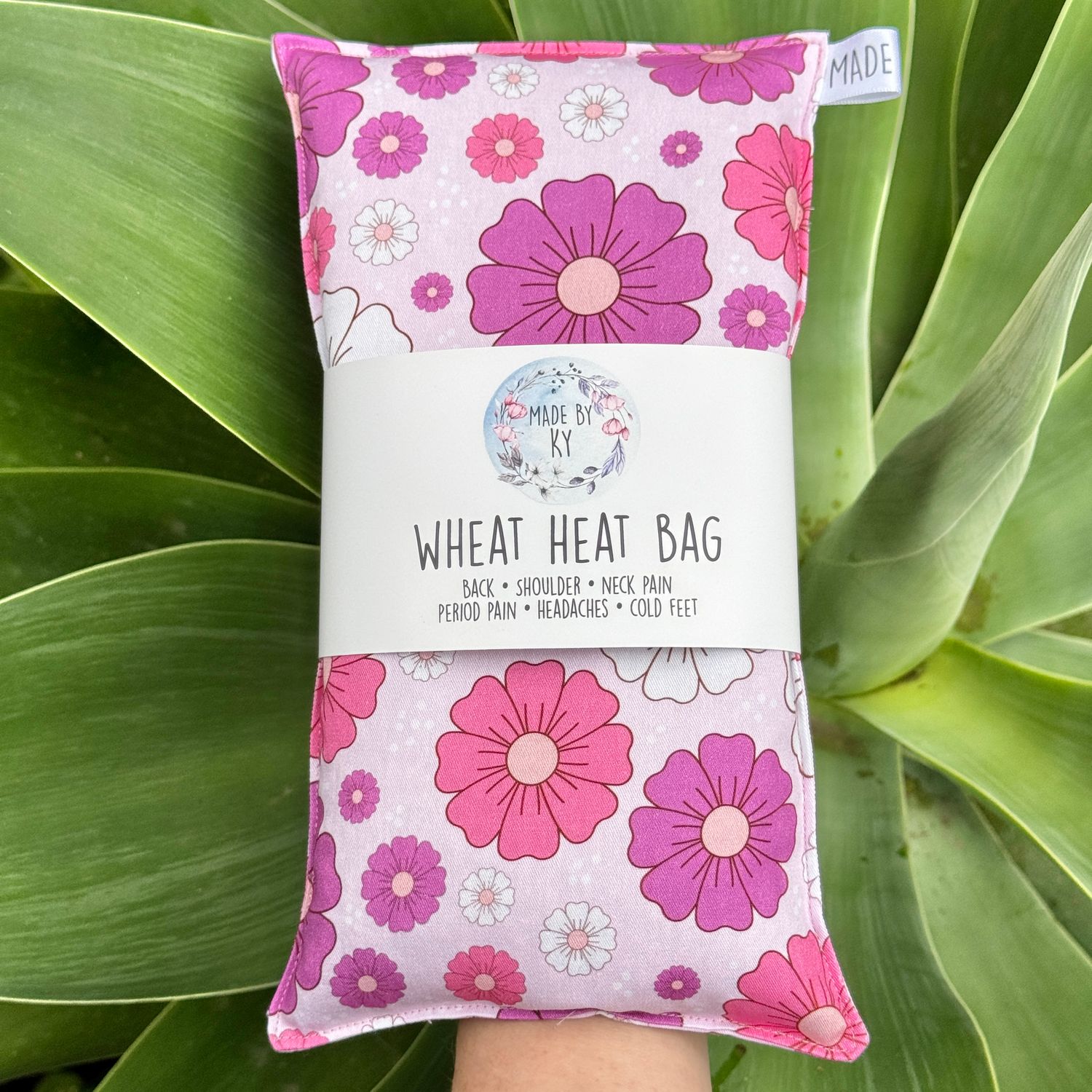 Pretty Pink Flowers - Wheat Heat Bag - Regular Size