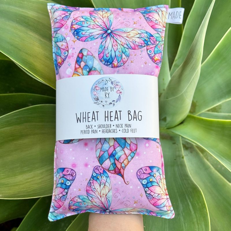Stained Glass Butterflies - Wheat Heat Bag - Regular Size