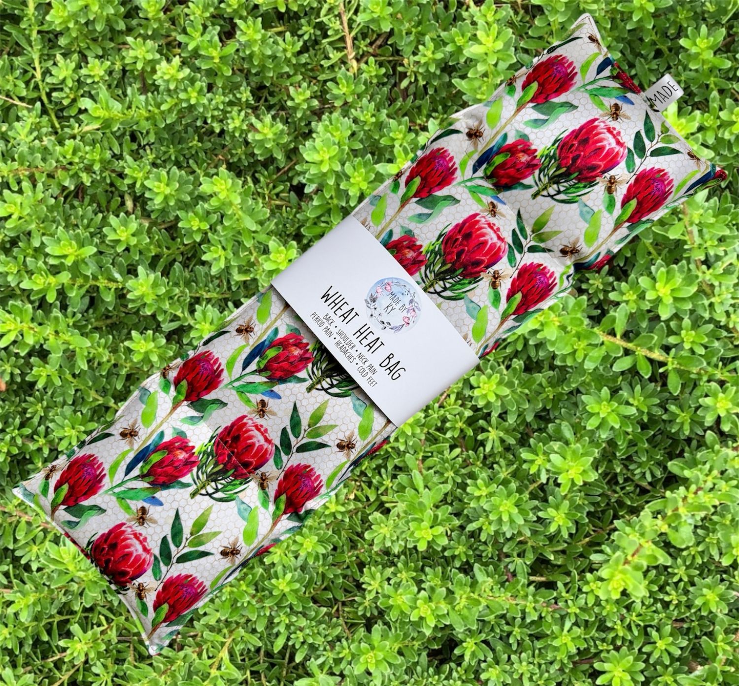 Bees &amp; Proteas - Wheat Heat Bag - XL Size
