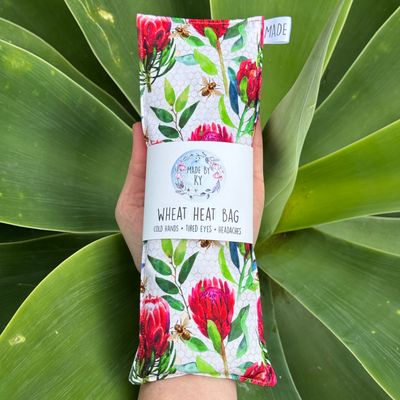 Bees &amp; Proteas - Wheat Heat Bag - Mini Size
