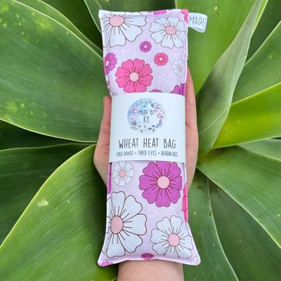Pretty Pink Flowers - Wheat Heat Bag - Mini Size