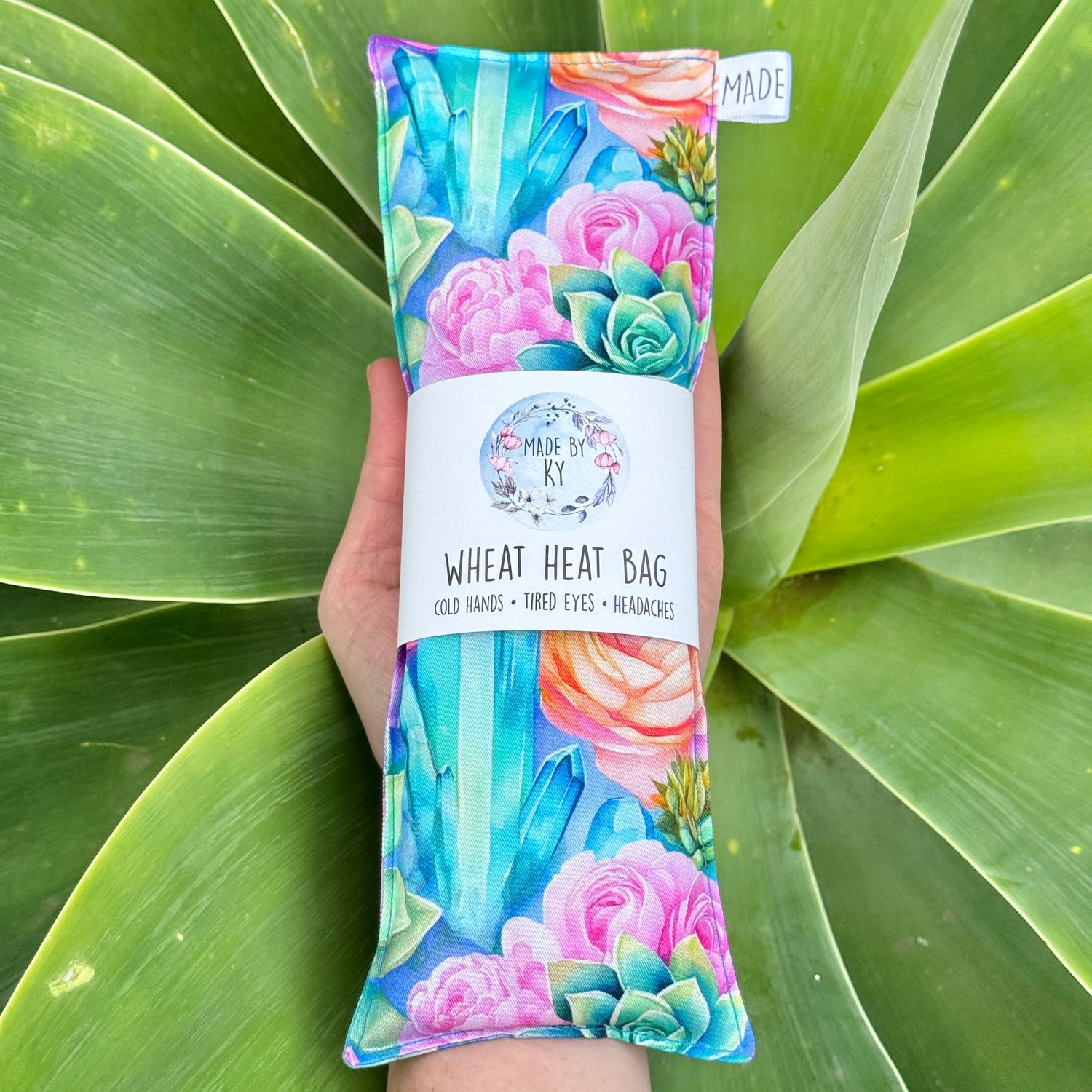 Crystals &amp; Succulents - Wheat Heat Bag - Mini Size