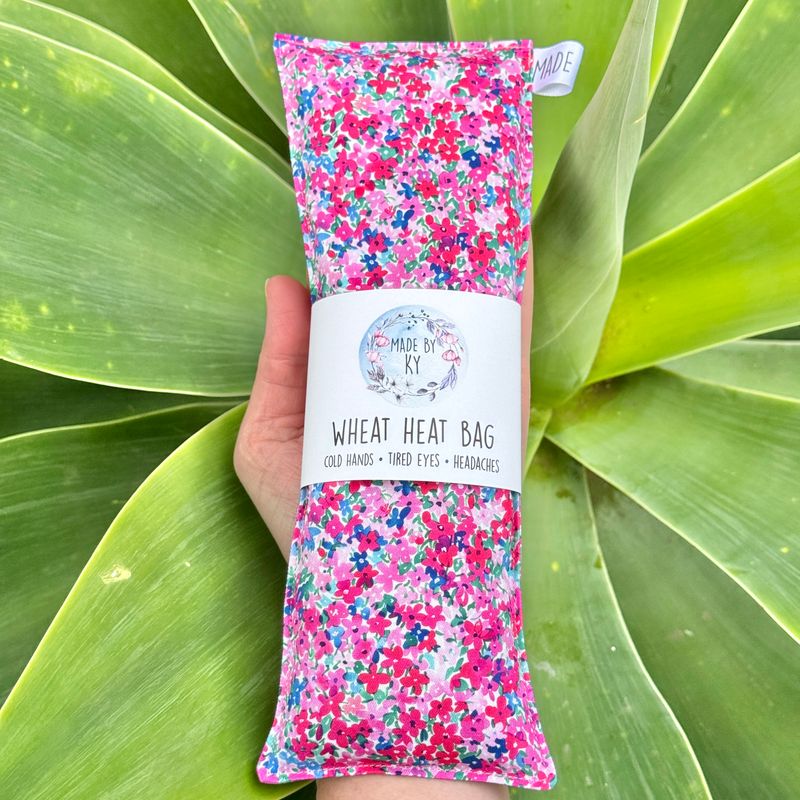 Dainty Pink Flowers - Wheat Heat Bag - Mini Size