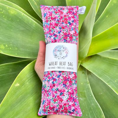 Dainty Pink Flowers - Wheat Heat Bag - Mini Size