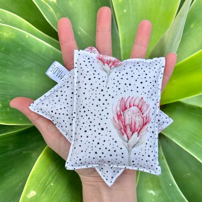 Spotty Proteas - Wheat Heat Bag - Tiny Size