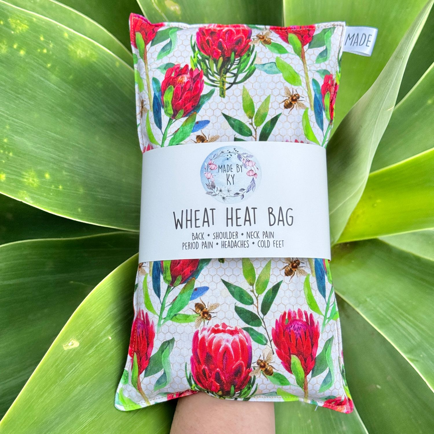 Bees &amp; Proteas - Wheat Heat Bag - Regular Size