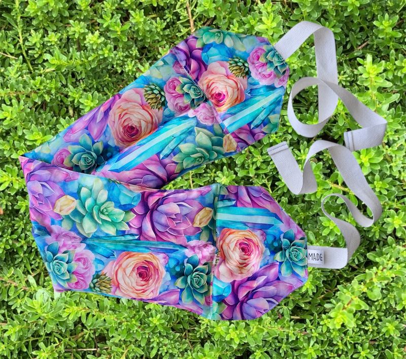 Crystals &amp; Succulents - Wheat Heat Bag - Super Size with Ties