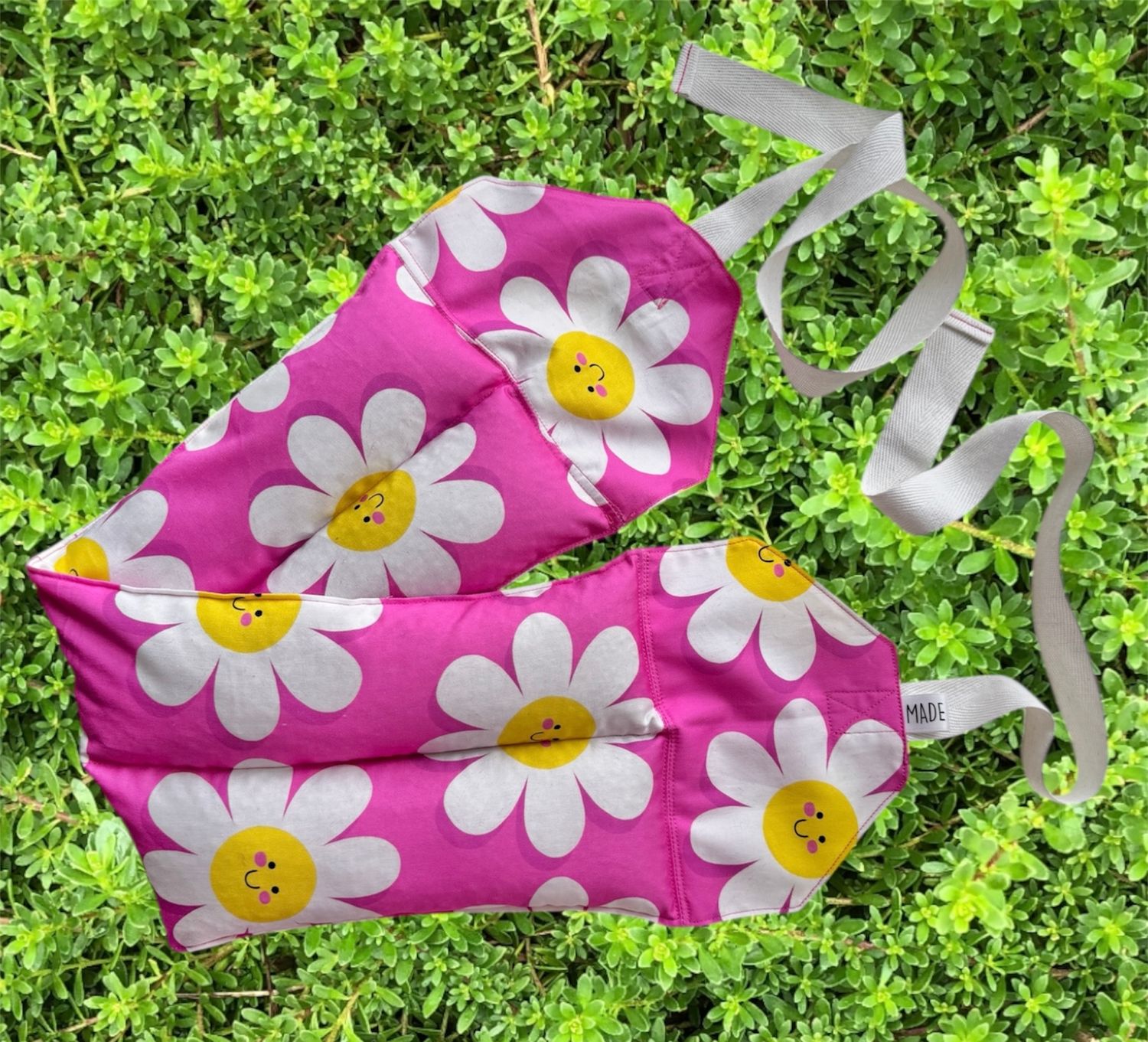 Happy Daisies - Wheat Heat Bag - Super Size with Ties