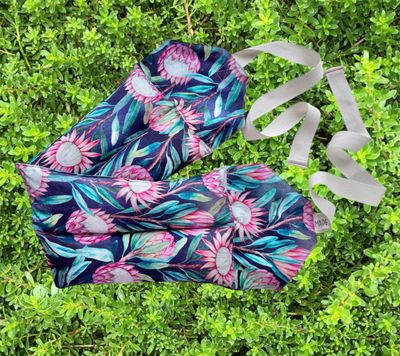 Protea Garden - Wheat Heat Bag - Super Size with Ties