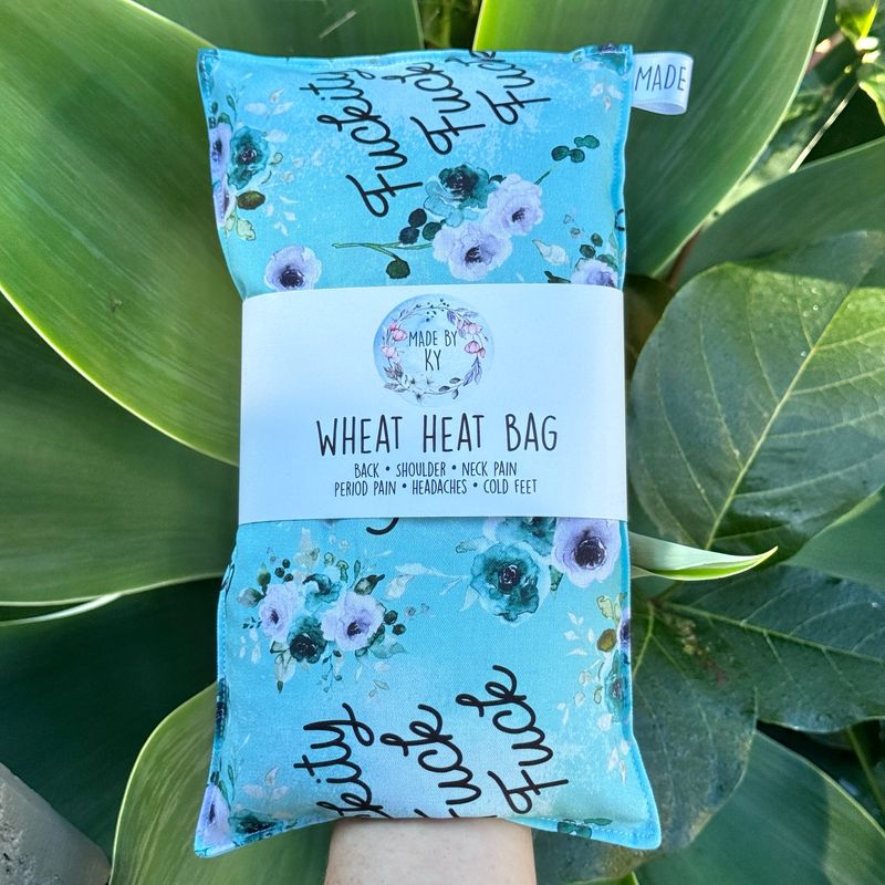 Swears - Teal F’s - Wheat Heat Bag - Regular Size