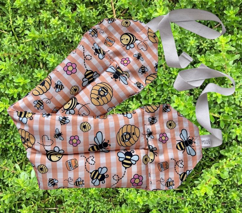 Honey Bees - Wheat Heat Bag - Super Size with Ties