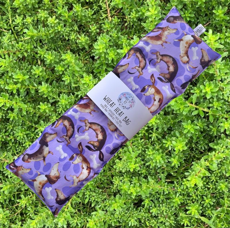 Playful Dachshunds - Wheat Heat Bag - XL Size