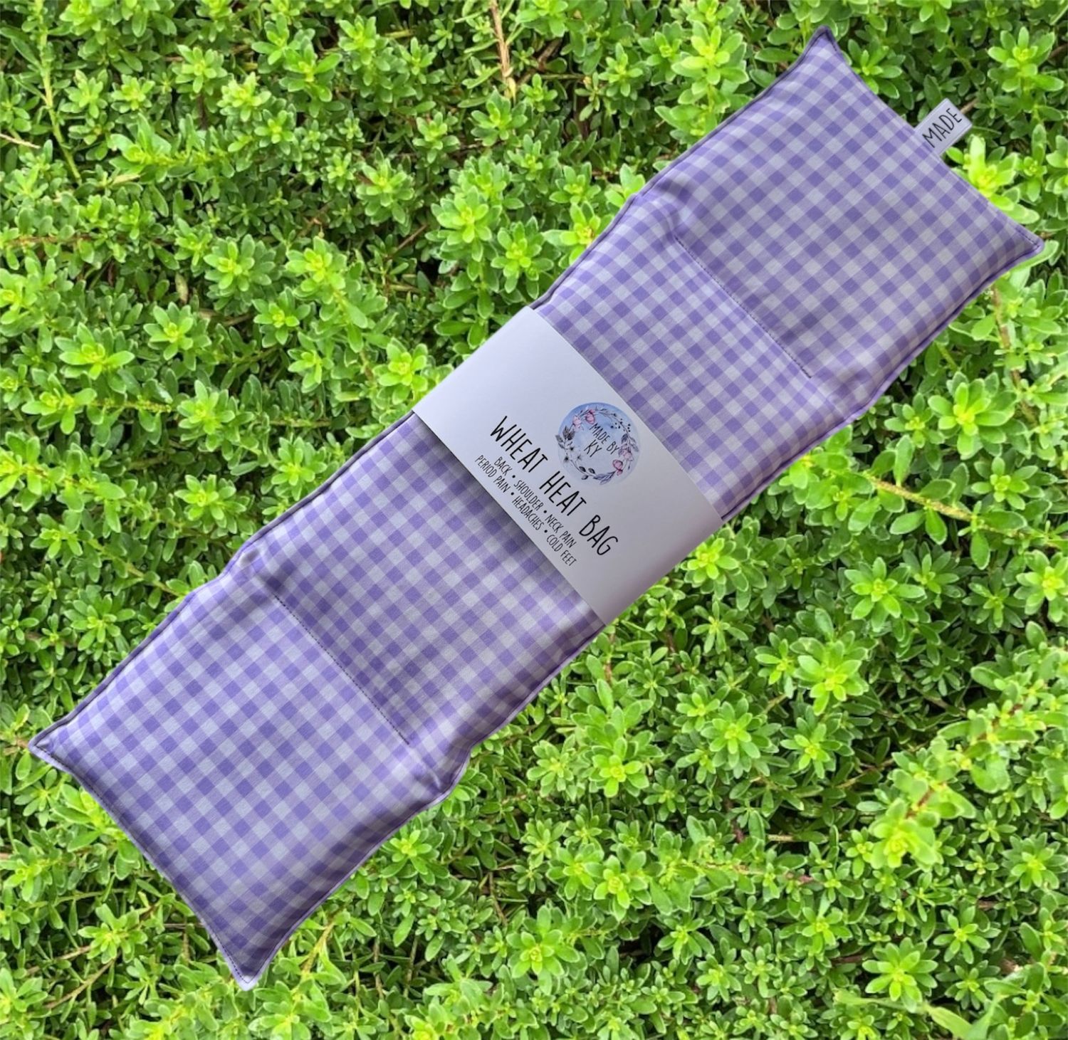 Lilac Gingham - Wheat Heat Bag - XL Size