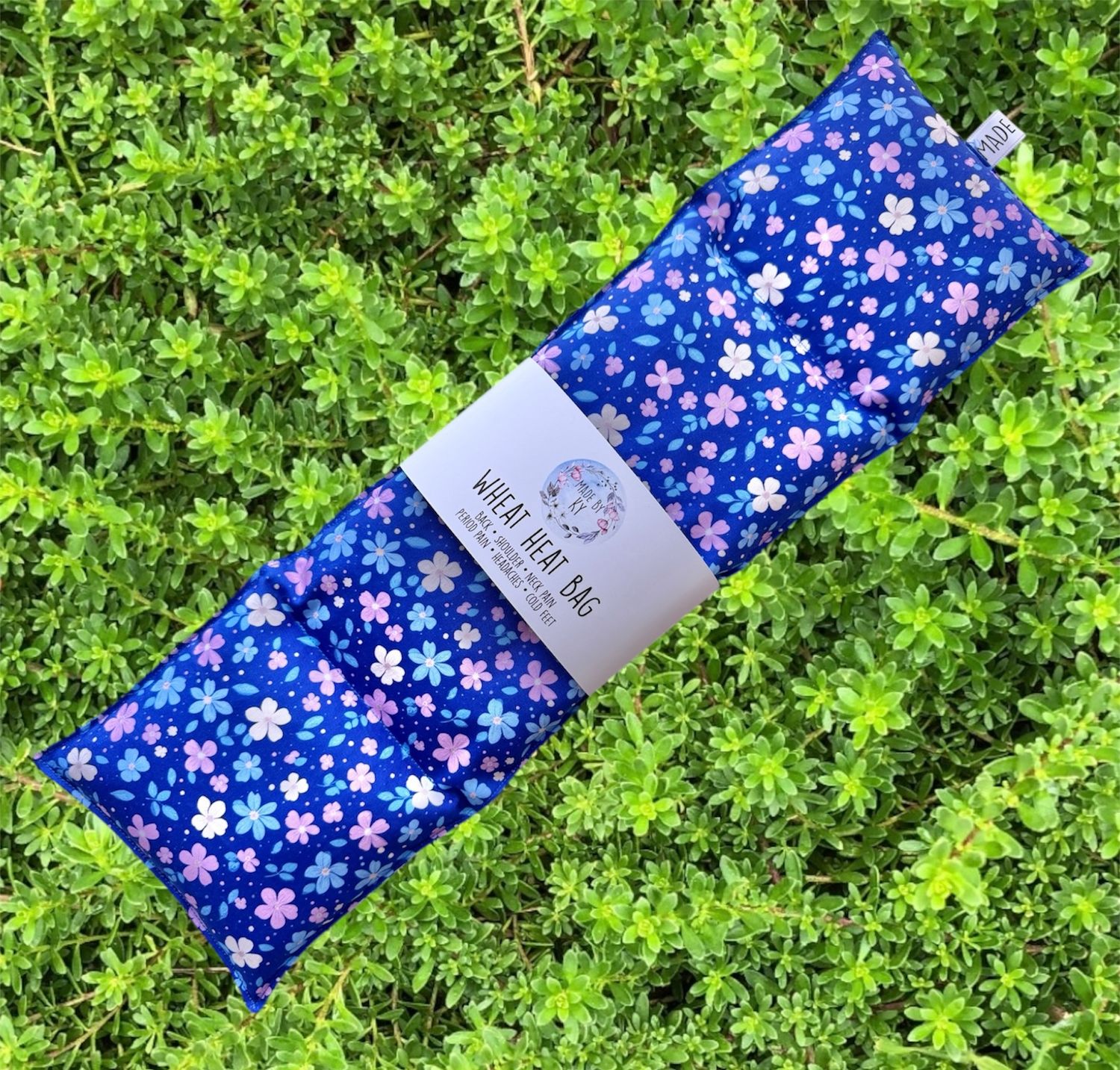 Blue Flower Garden  - Wheat Heat Bag - XL Size
