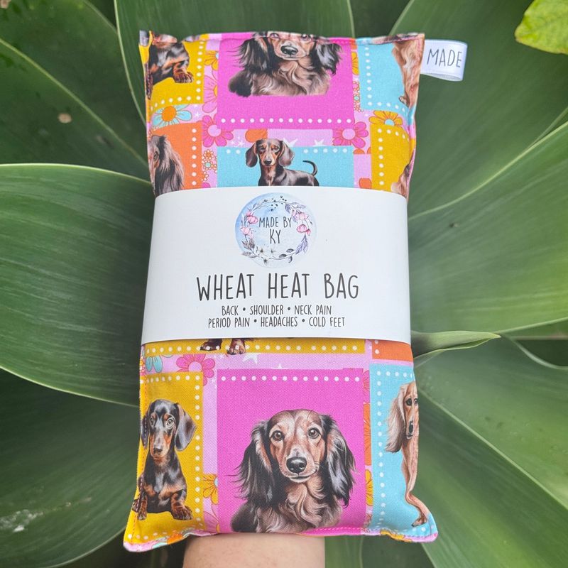 Colourful Dachshunds - Wheat Heat Bag - Regular Size
