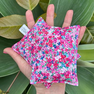 Dainty Pink Flowers - Wheat Heat Bag - Tiny Size