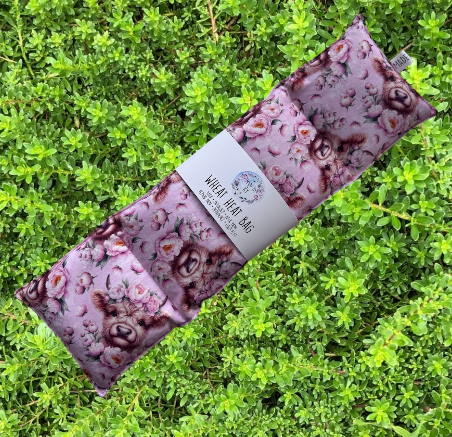 Highland Cow’s &amp; Peony’s - Wheat Heat Bag - XL Size