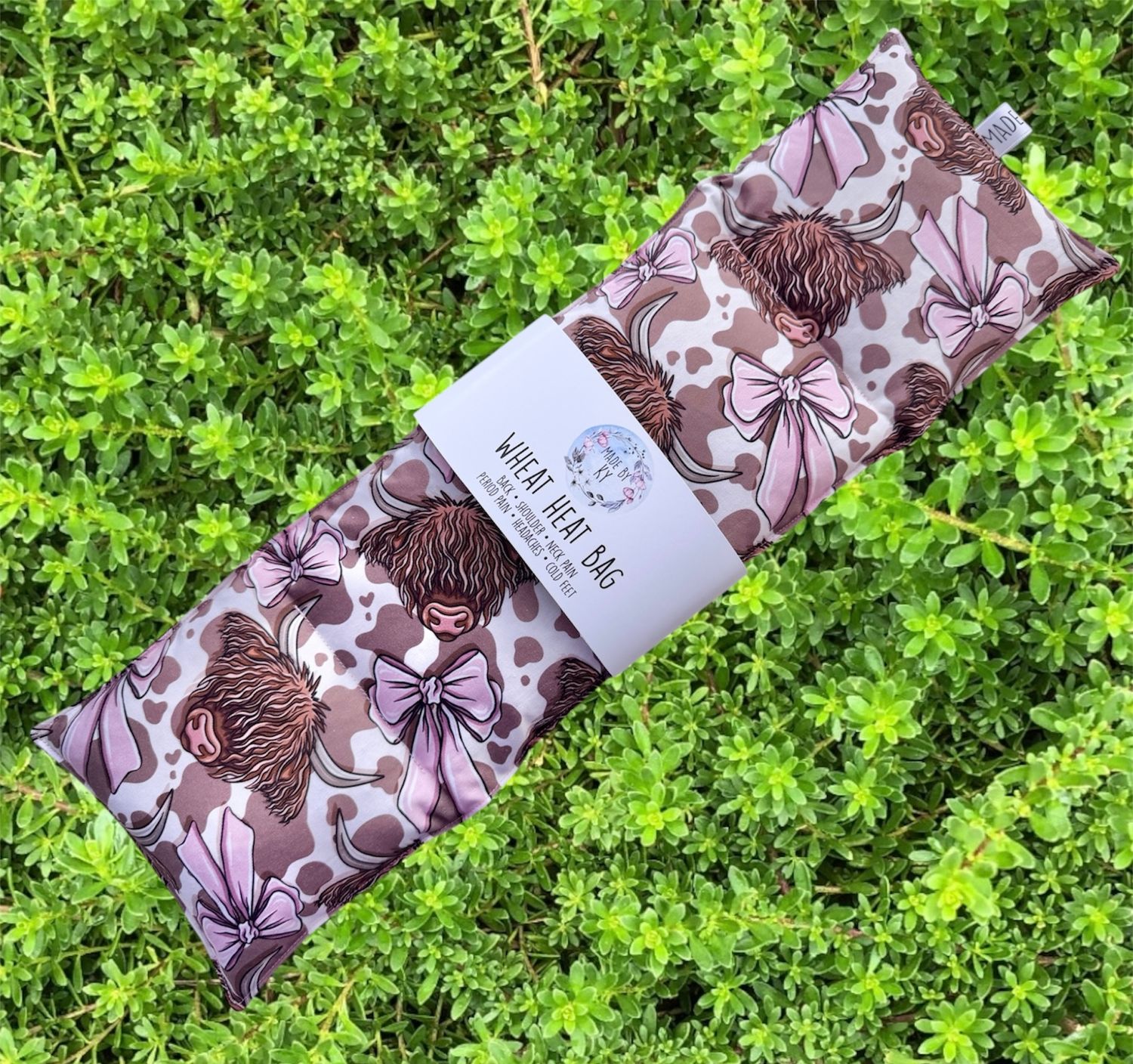 Highland Cows &amp; Bows - Wheat Heat Bag - XL Size