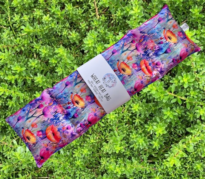 Watercolour Poppys - Wheat Heat Bag - XL Size