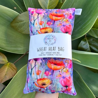 Watercolour Poppys - Wheat Heat Bag - Regular Size