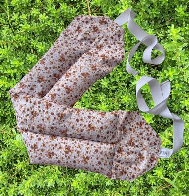 Boho Neutral Blooms - Wheat Heat Bag - Super Size with Ties