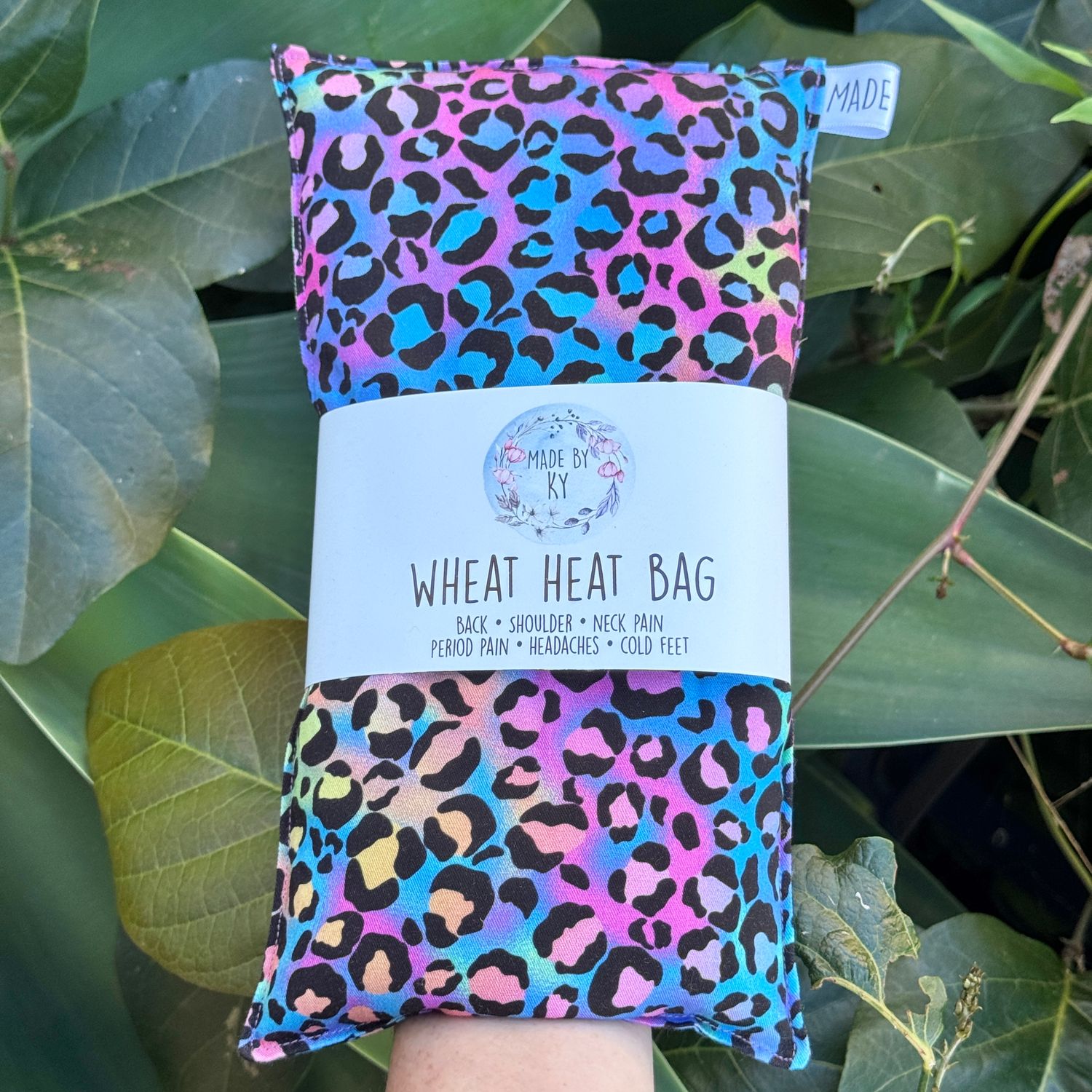 Rainbow Leopard - Wheat Heat Bag - Regular Size