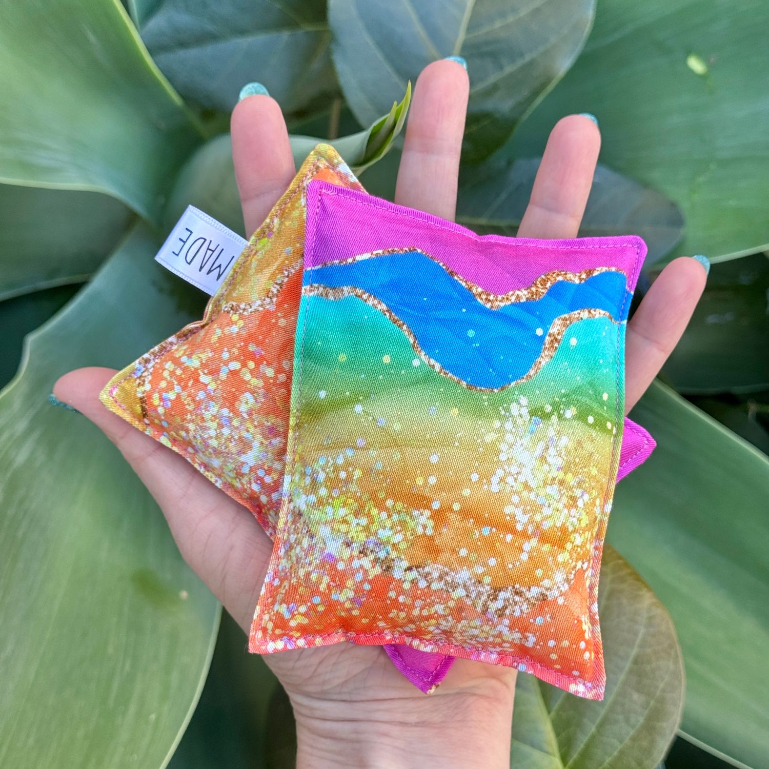 Glittery Rainbow - Wheat Heat Bag - Tiny Size