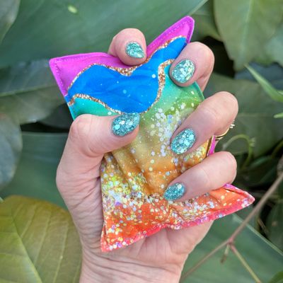 Glittery Rainbow - Wheat Heat Bag - Tiny Size