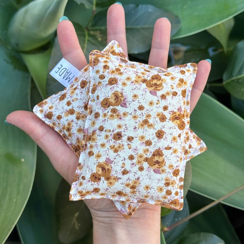 Boho Neutral Blooms - Wheat Heat Bag - Tiny Size