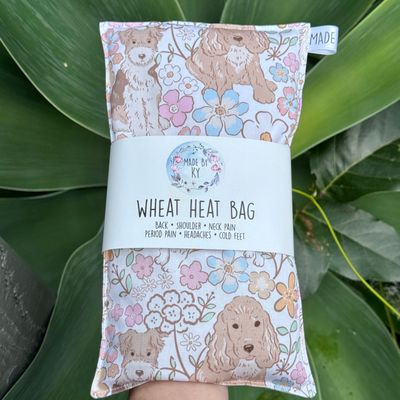 Puppies in the Flowers - Wheat Heat Bag - Regular Size