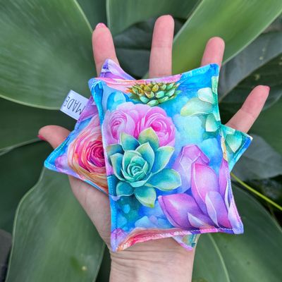 Crystals &amp; Succulents - Wheat Heat Bag - Tiny Size