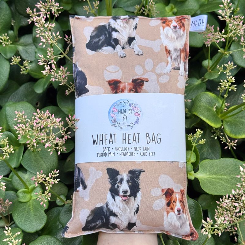 Border Collies Beige - Wheat Heat Bag - Regular Size