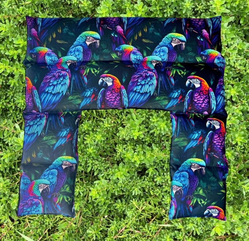 Colourful Parrots - Wheat Heat Bag - Over The Shoulder XXXL