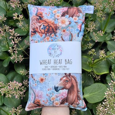 Horses &amp; Highland Cows - Wheat Heat Bag - Regular Size
