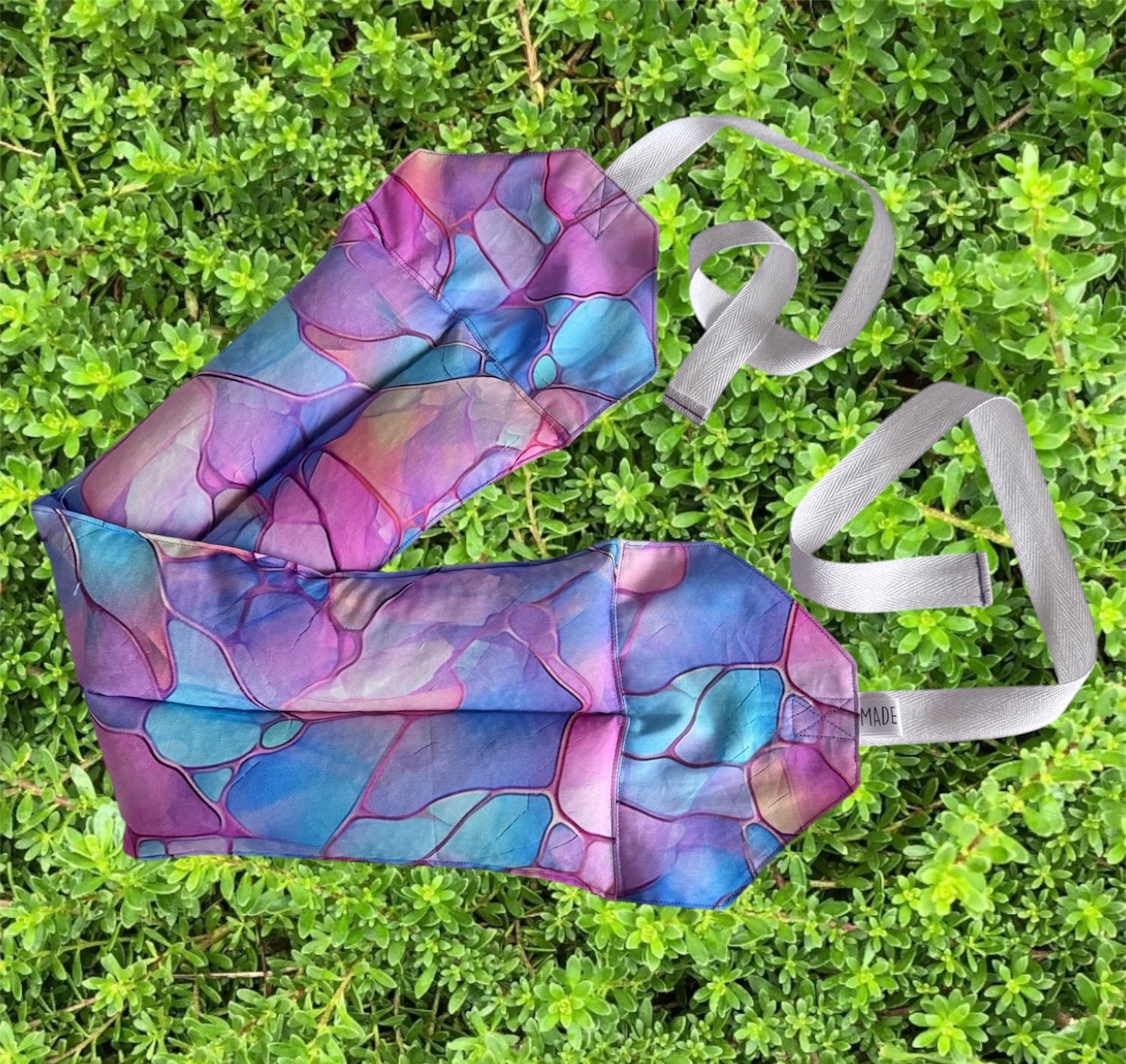 Pastel Stained Glass - Wheat Heat Bag - Super Size with Ties