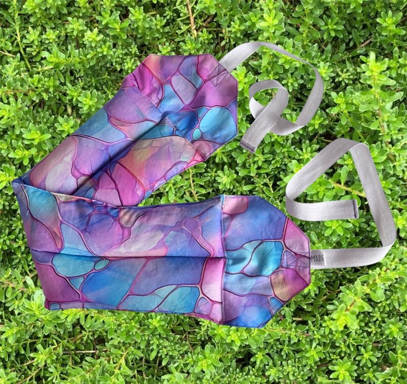 Pastel Stained Glass - Wheat Heat Bag - Super Size with Ties
