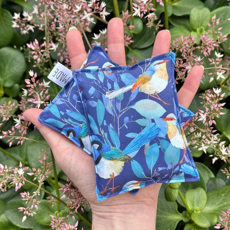 Blue Wrens - Wheat Heat Bag - Tiny Size