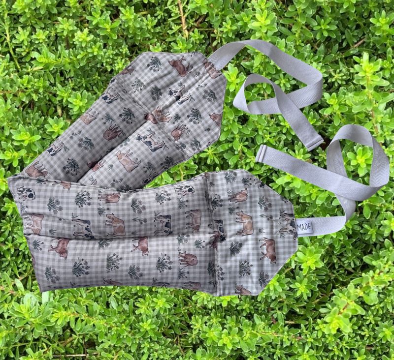 Country Cows - Wheat Heat Bag - Super Size with Ties