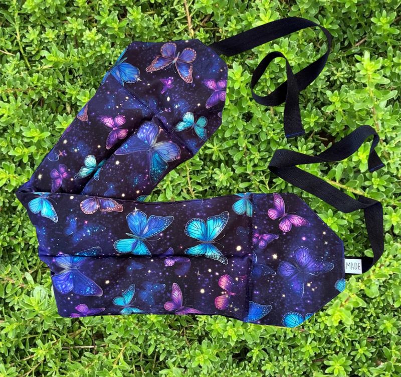 Mystical Butterflies - Wheat Heat Bag - Super Size with Ties