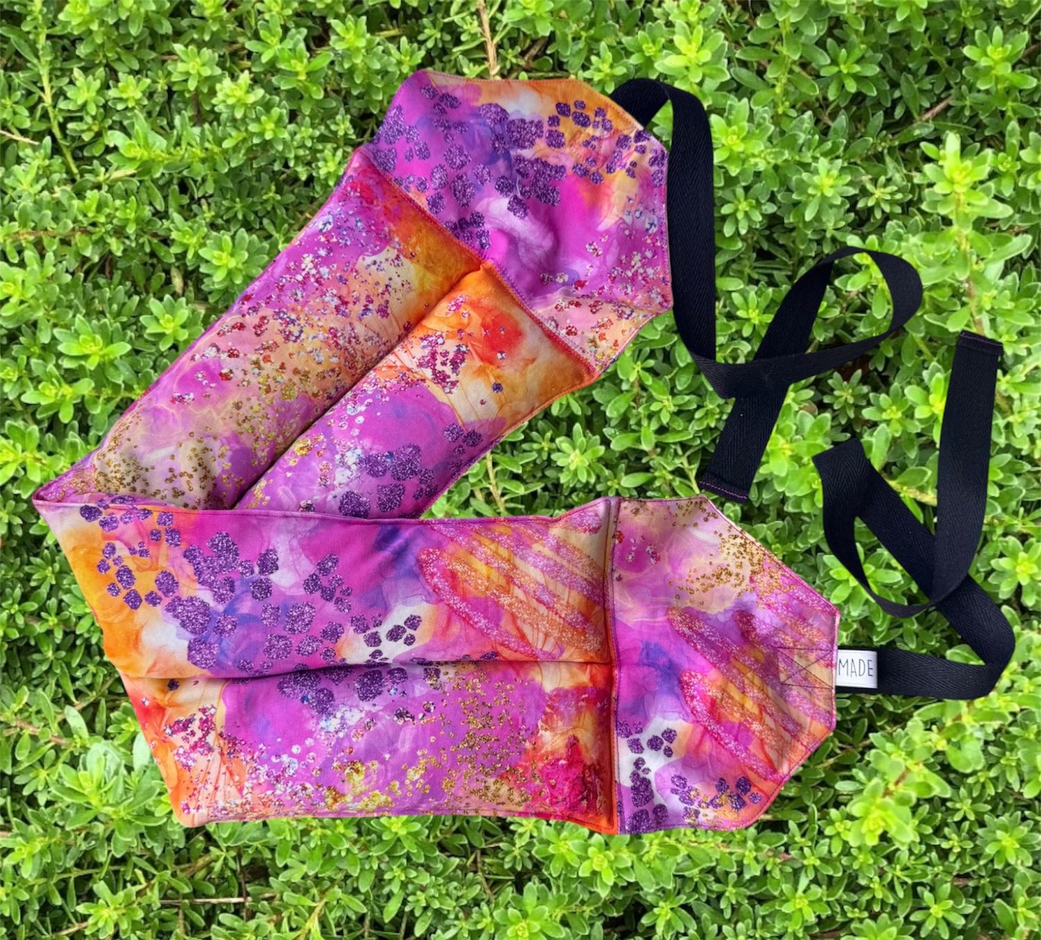 Glittery Magic - Wheat Heat Bag - Super Size with Ties