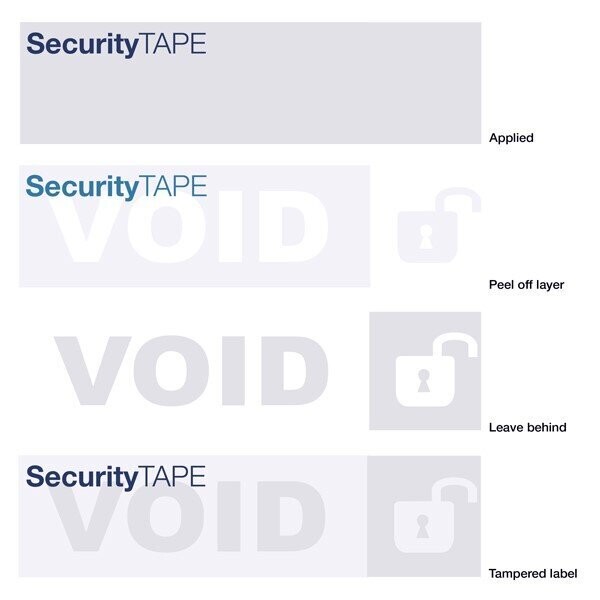 Security Tape "DoubleLock" with double VOID-effect, 50m, Number of reels: 1 reel