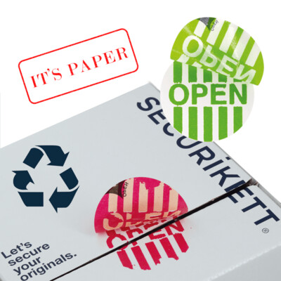 IT'S PAPER - nachhaltige Sicherheitsetiketten aus Papier