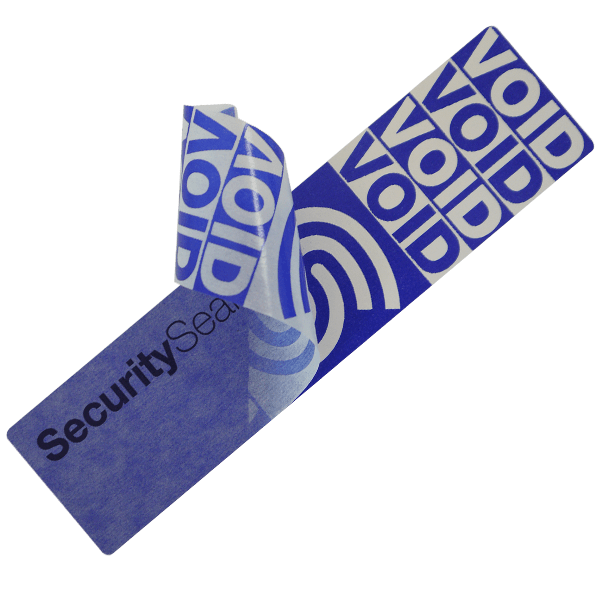 Papier-Sicherheitssiegel mit VOID-Effekt, 179x45 mm, rechteckig, 990 Stk. Papier-Sicherheitssiegel mit VOID-Effekt, 179x45 mm, rechteckig, 990 Stk., Farbe: Blau