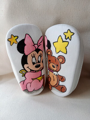 Scarpine neonato personalizzate dipinte a mano Minnie