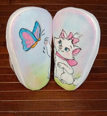 Scarpine neonato personalizzate dipinte a mano Minu'