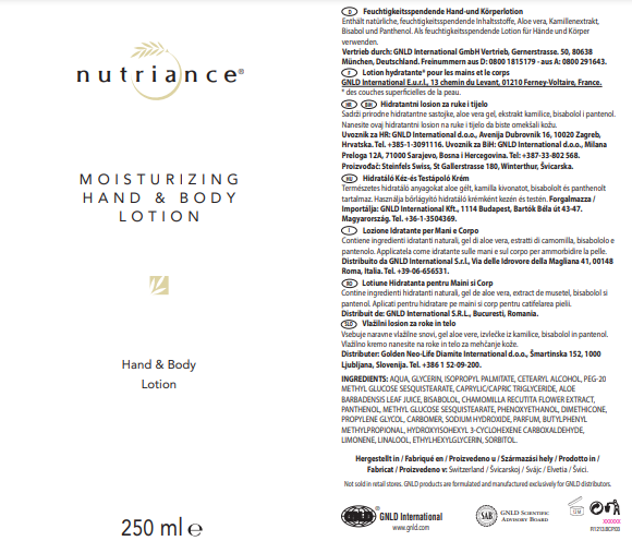 MOISTURIZING HAND & BODY LOTION